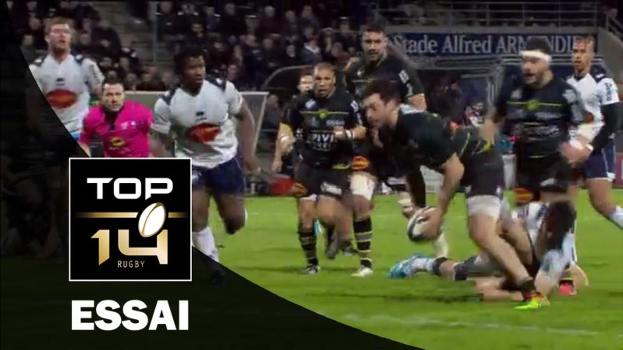 TOP 14 – Agen – La Rochelle : 31-27 –  Essai 2 Kevin GOURDON (AGE) – J16 – saison 2015-2016