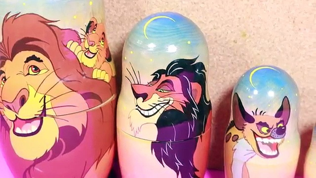 The LION KING Lion Guard GIANT SURPIRSE Nesting Doll Kids Kinder Eggs Russian Dolls Simba Nala