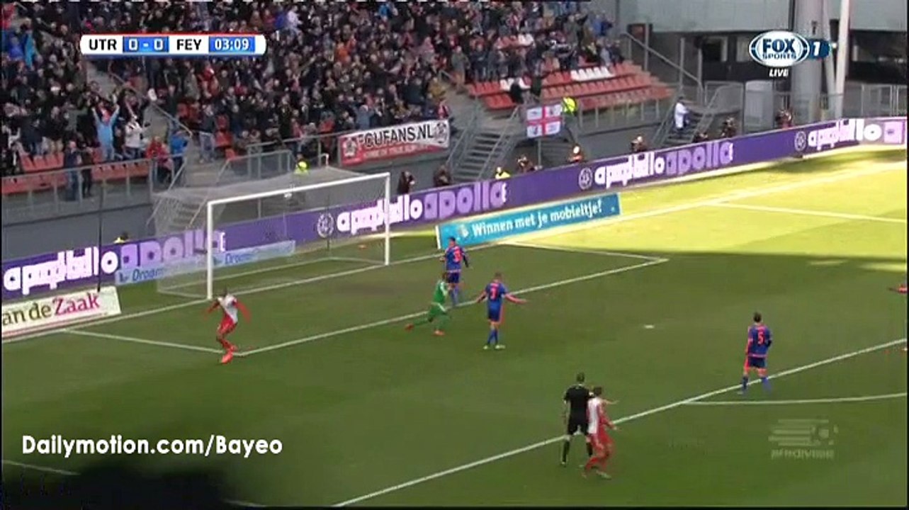 Sebastien Haller Goal HD - Utrecht 1-0 Feyenoord - 28-02-2016