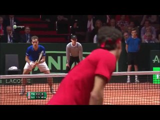 【テニス】2014デビス杯決勝　ロジャー・フェデラー対リシャール・ガスケ