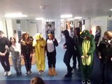 Dancing to the Cha Cha Slide in College