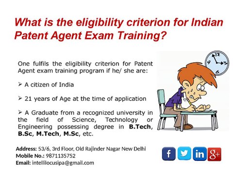 Eligibility criteria for Indian Patent Agent Exam - IP Academy Delhi