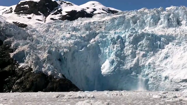 Glacier Calving, Huge Wave