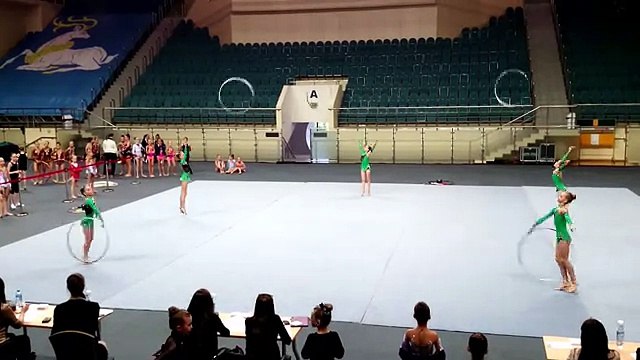 Художественная гимнастика. Команда ОГУ 2003-2004, Одинцово, обруч. Волейбольный, 21.05.2015(1)