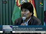 Bolivia: Evo Morales critica el uso de redes sociales por la derecha