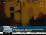 Italia: argentinos reciben a Mauricio Macri con protestas