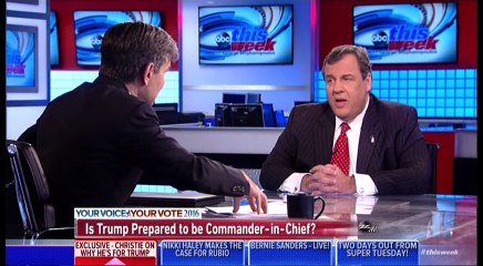 Stephanopoulos on Christie's support for Trump - 'What exactly are you talking about'