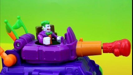 Imaginext Joker sets up Robin and Batman's Bat Bot saves the day