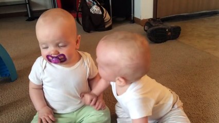 Twin Baby Girls Fight Over Pacifier