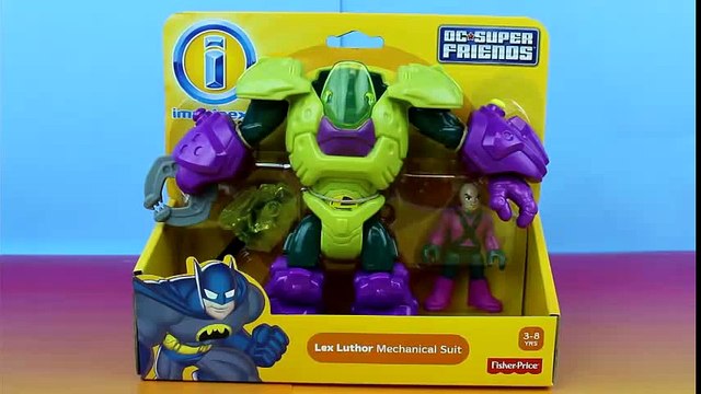 Imaginext Lex Luthor Mechanical Suit Lex takes Disney Lightning McQueen & Superman saves him