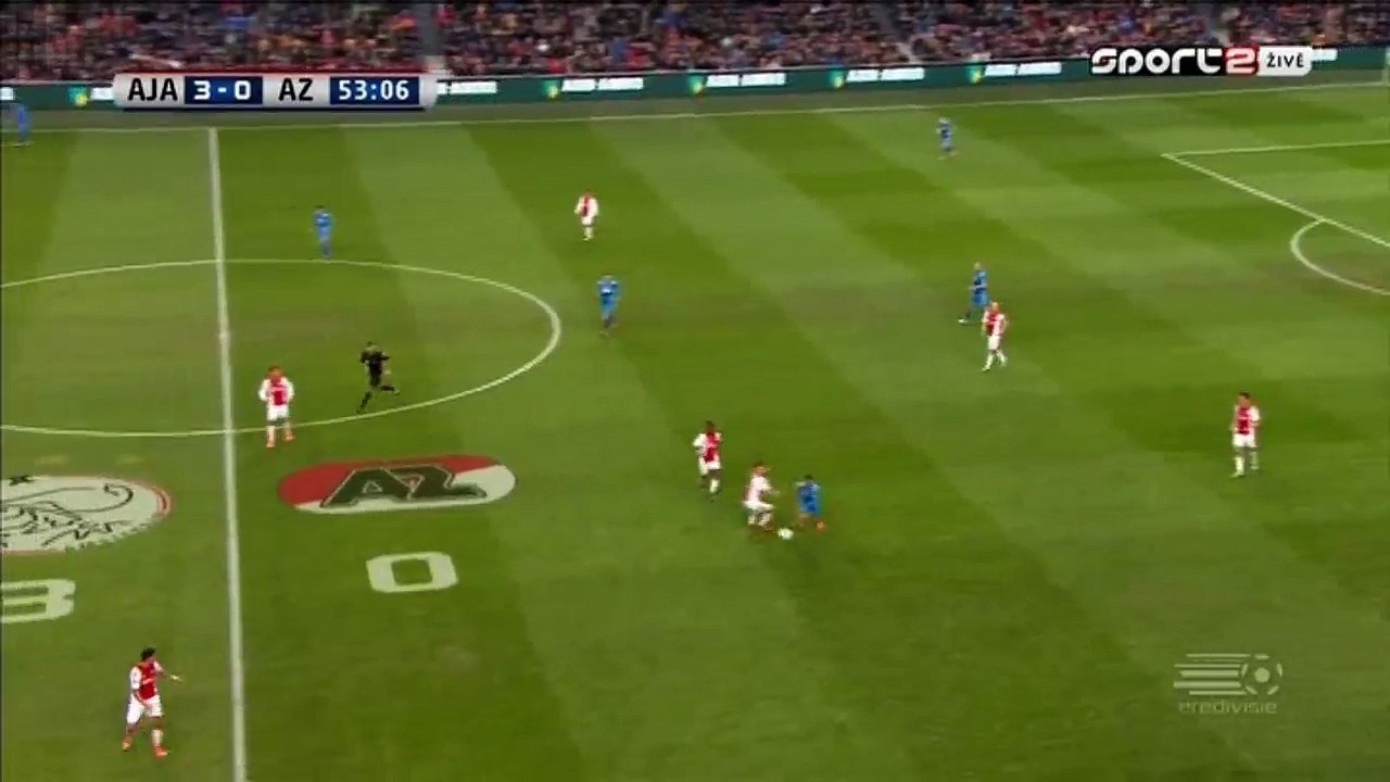 Anwar El Ghazi Stupid Red Card - Ajax v. Alkmaar 28.02.2016 HD