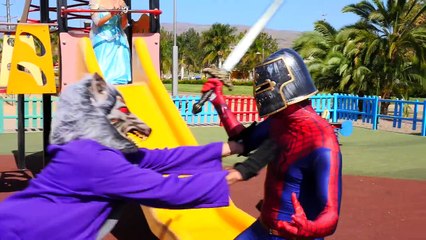 Spiderman Knight Vs Werewolf - Spiderman saves Frozen Elsa Kinapped - Real Life Fun Superhero Movie