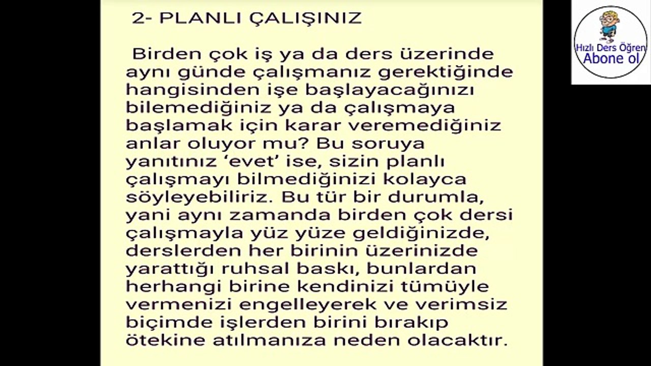 12 Dk'da Etkili Ders Çalışma Yollarını Öğrenin