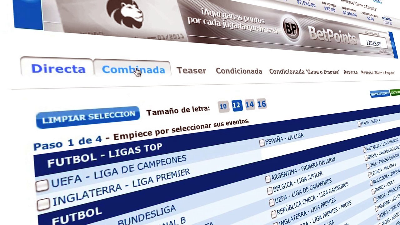 Como hacer una apuesta combinada en BetCRIS.com