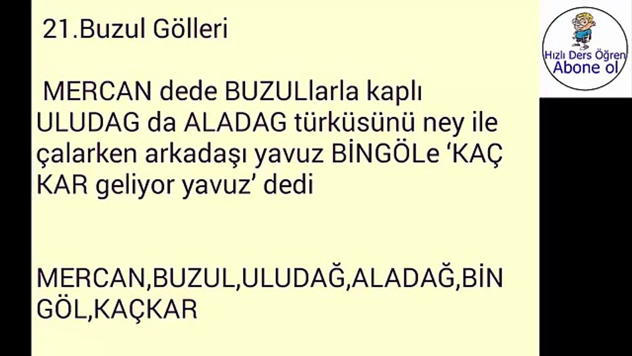 4 Dk'da 5 Tane Cografya Kodlaması YGS-LYS 5.Bölüm
