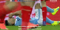 Sergio Aguero Gets Injured - Liverpool vs Manchester City - Capital One Cup FINAL - 28.02.2016 HD
