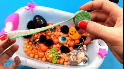 Baby Doll Hidden Bathtime Orange & Black Halloween Surprise Toys