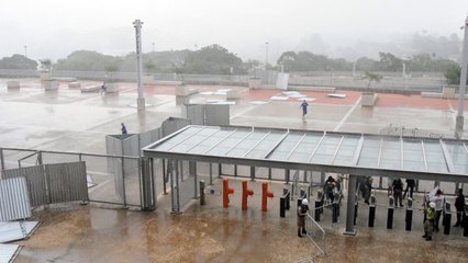Chuva forte causa transtornos no Mineirão antes do clássico entre Cruzeiro e América