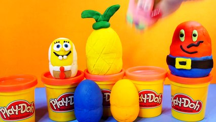 Spongebob Surprise Eggs Play Doh Disney Cars 2 Mater Nickelodeon Surprise Toy Egg
