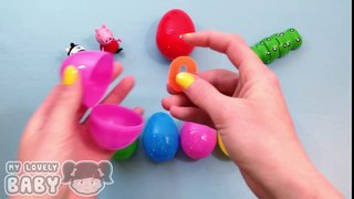 Disney Frozen Surprise Eggs Learn a Word with Peppa Pig Toys! Learn Fruits! Lesson 11