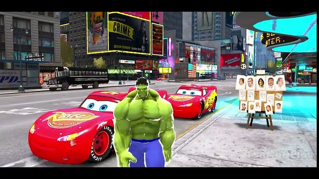 [Avengers] Iron Man & HULK w_ The Famous Lightning McQueen Cars - Normal Day for Superhero!