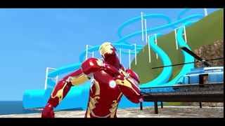 [The Avengers] Iron Man Playtime with Lightning McQueen Cars + Nursery Rhymes Songs
