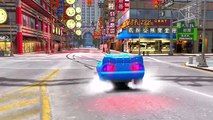 Spiderman Nursery rhymes having Fun with Custom Disney Pixar Lightning McQueen Blue Cars