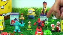 6 EPIC Kinder Surprise Eggs - Spongebob Squarepants - Angry Birds - Despiciable Me Movie (Minions)