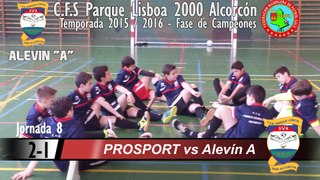 Jornada 8 F.CAMP. - ALEVIN A - C.F.S Parque Lisboa 2000 Alcorcón Vs PROSPORT - 2015/16