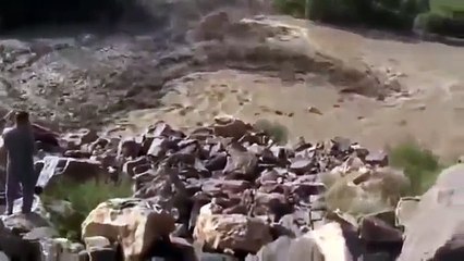Landslide in Tajikistan video.Shod avalanche in Tajikistan
