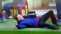 Louis van Gaal Dives during Manchester United vs Arsenal Game