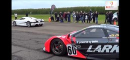McLaren F1 GTR vs Koenigsegg CCX   acceleration sounds