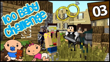 Minecraft: 100 Baby Challenge - EP 3 - I'M MARRIED!