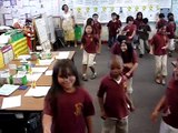 cha cha slide dance practice@1st graders classroom Bethune Elementary