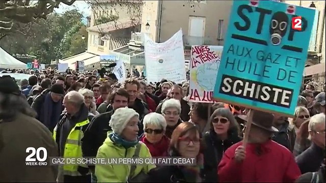 Gaz de schiste : des milliers de manifestants à Barjac