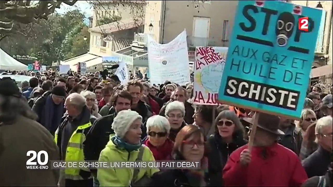 Gaz de schiste : des milliers de manifestants à Barjac