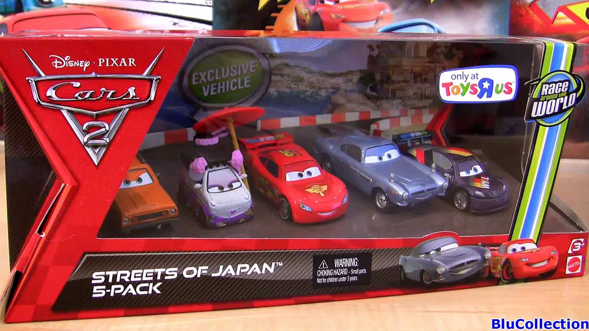 Cars 2 toys 5-pack Diecasts ToysRus Tamiko Shigeko Okuni Disney Pixar  Lightning McQueen toy review - Vidéo Dailymotion