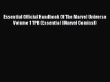 Read Essential Official Handbook Of The Marvel Universe Volume 1 TPB (Essential (Marvel Comics))