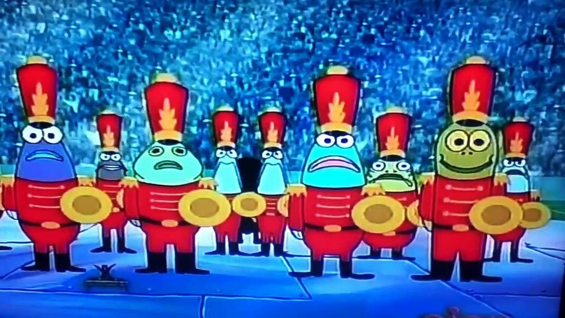 Spongebob Squarepants Sings Sweet Victory At The Super Bowl Dailymotion Video
