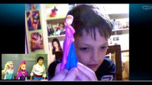 SKYPE Calls with Frozen Princess Anna Elsa and Prince Eric - Disney Cars Toy Club DCTC