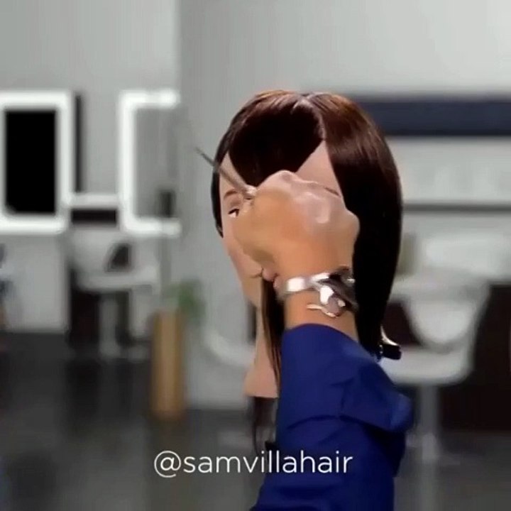 Как стричь челку дугой