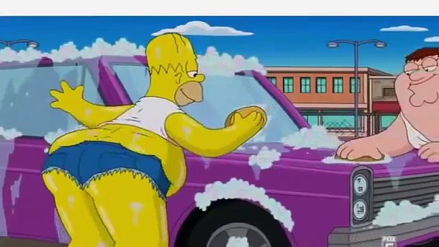 Family Guy - Simpsons Crossover - Carwash Scene My Milkshake Brings All the Boys to the Yard