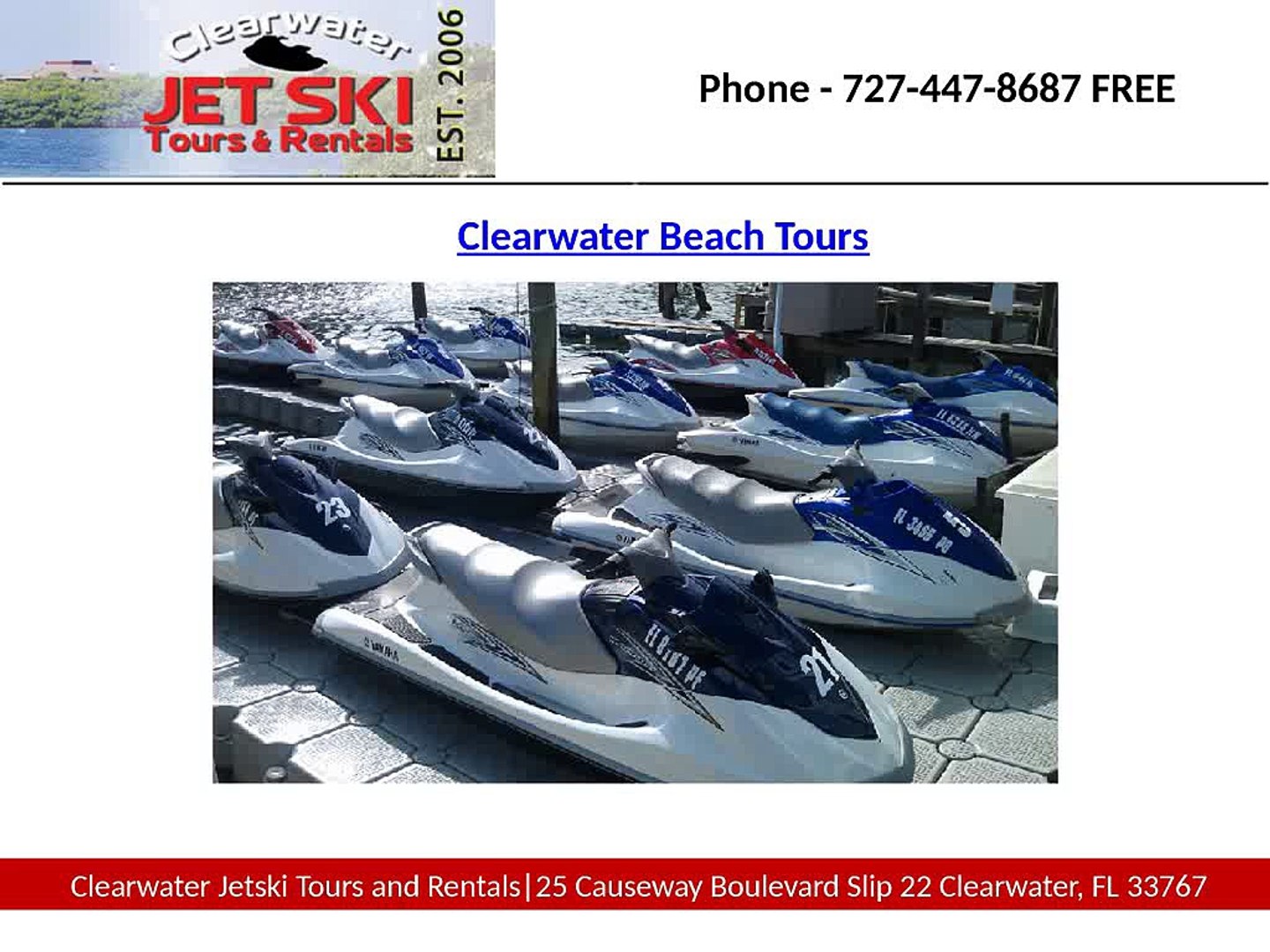 ⁣Clearwater florida jet ski rentals