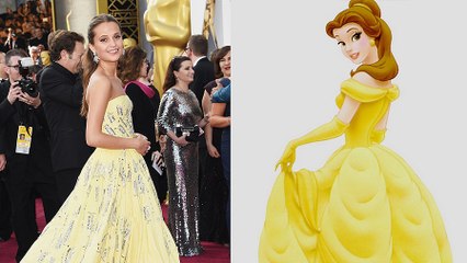 7 Stars Who Channeled Disney on the Oscars Red Carpet