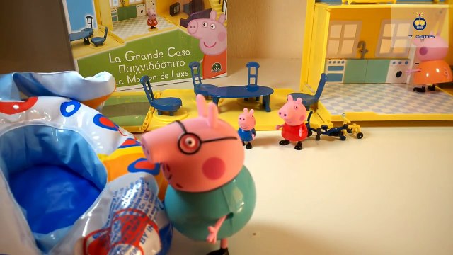 Игрушка Свинка Пеппа Мультик из игрушек Плавание Peppa Pig Cartoon Toy Swimming