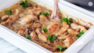 Dinner Chicken and Mushroom Casserole Recipe - Natashas Kitchen