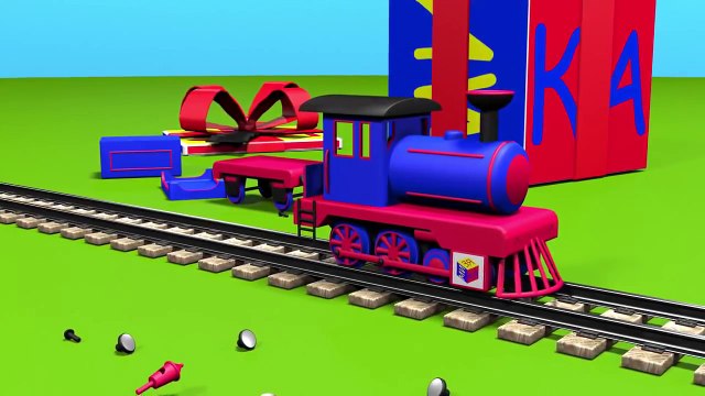 Развивающие мультики про машинки для детей от 3 лет Конструктор собираем паровоз
