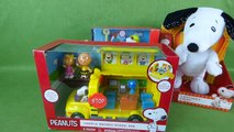 The Peanuts Movie TOYS! Charlie Brown School Bus and School House Playset with Snoopy and Sally!