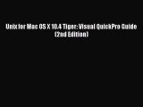 [PDF] Unix for Mac OS X 10.4 Tiger: Visual QuickPro Guide (2nd Edition) [Download] Online