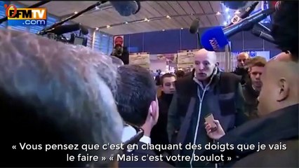 Un agriculteur le traite de « trouillard », Valls s’énerve